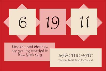 Save The Date Postcard - Front