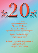 20th Birthday Invitations