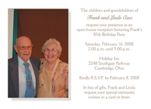 85th Birthday Invitations